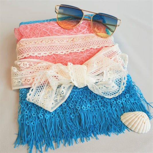 9 Meter - Beach Box | Neon | Blue Fringe Top