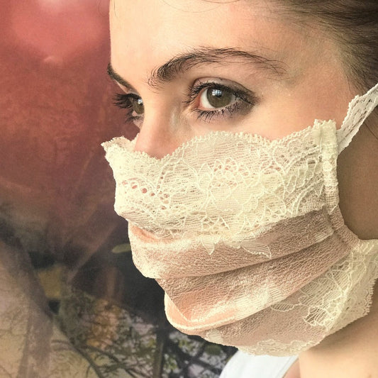 Mask | Winded Leaves | Shiny Rose | 2-Layers | One Size