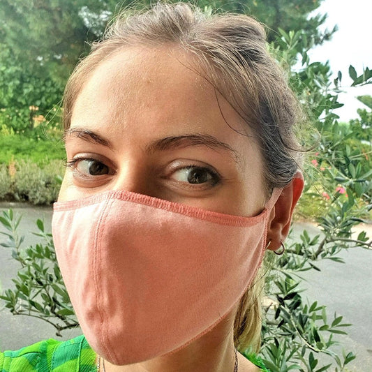 Maske | Oval | Rose | S-M | 2-Layers | Soft Baumwolle