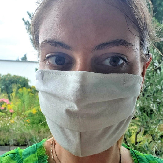 Mask | With Wire | Cream | 2-Layers | Comfy Cotton | One Size