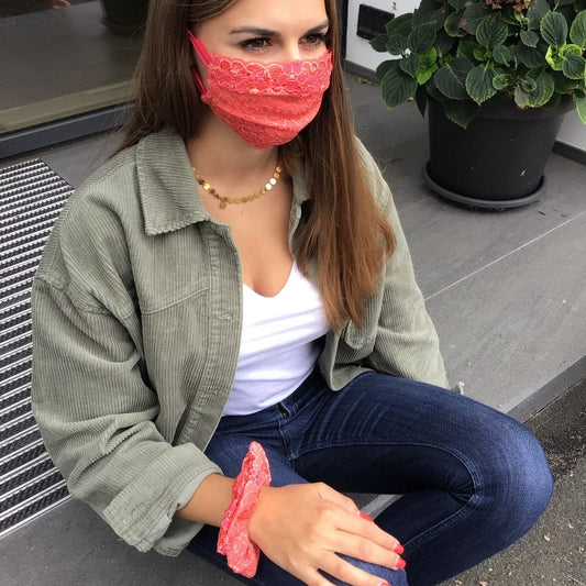 Mask | Almond Blossom | Apricot | 2-Layers | One Size