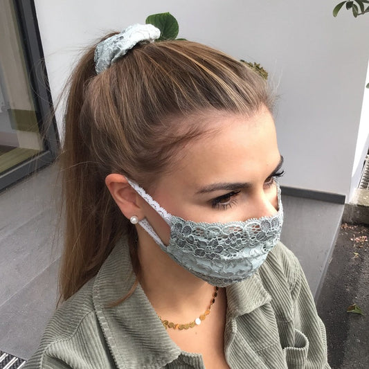 Mask | Almond Blossom | Khaki | 2-Layers | One Size