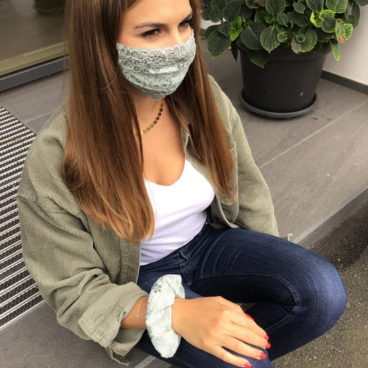 Mask | Almond Blossom | Khaki | 2-Layers | One Size