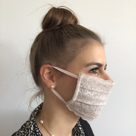 Mask | Closed Vines | Beige | 2-Layers | One Size