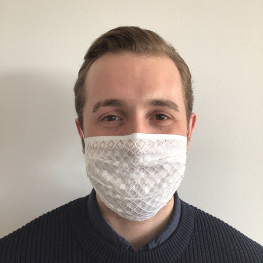 Mask | Checkered | White | 2-Layers | One Size