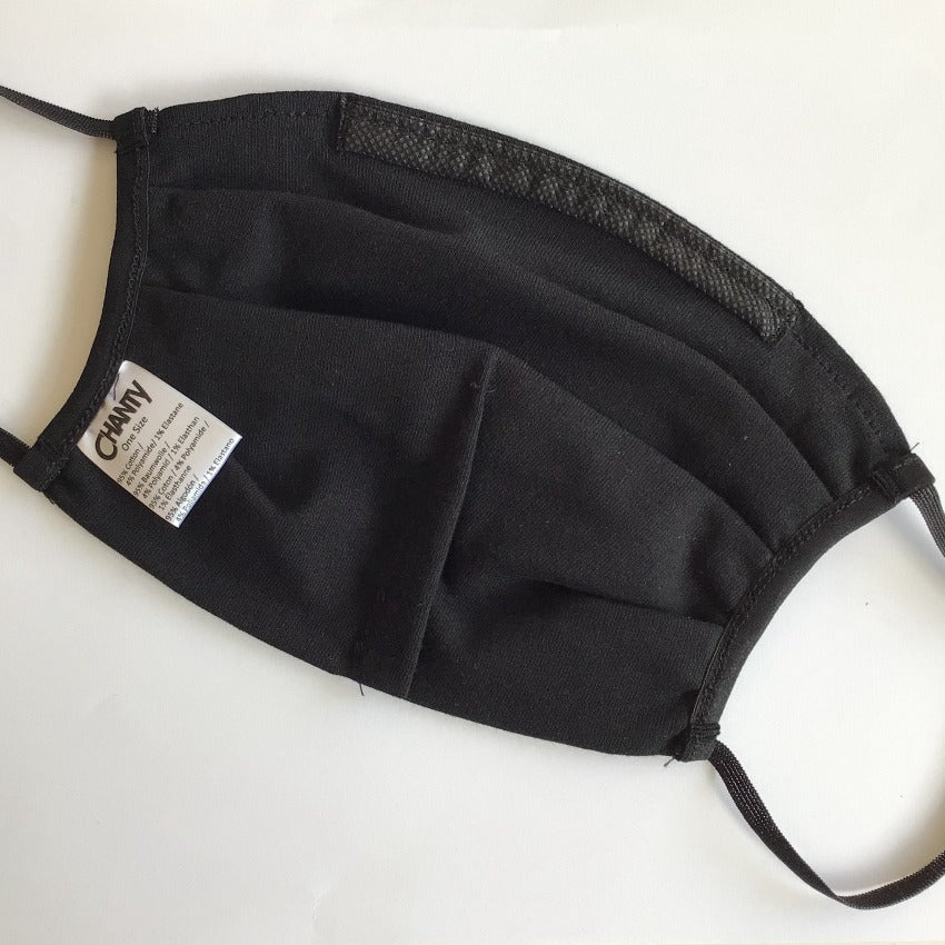 Maske | With Wire | Black | 2-Layers | Comfy Baumwolle | One Size