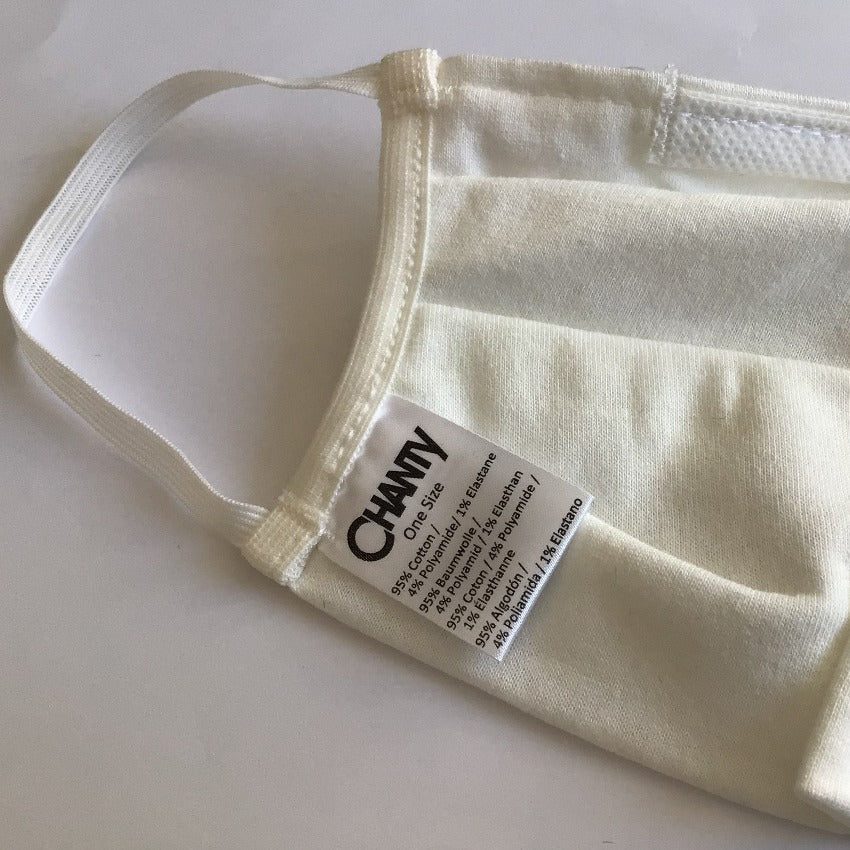 Maske | With Wire | Cream | 2-Layers | Comfy Baumwolle | One Size