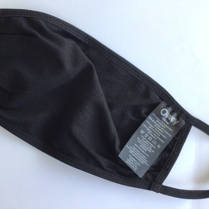 Mask | Wide | Black | 1-Layer for Summer | Airy Cotton