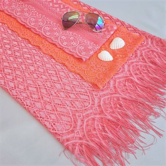 9 Meter - Beach Box | Neon | Pink Fringe Tunic