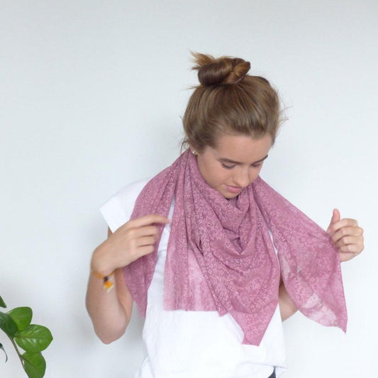 Scarf | Structured Sunflowers | Mesa Rose | One Size