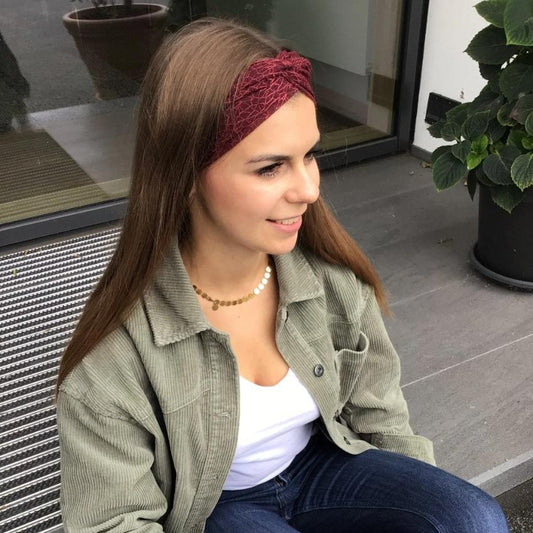 Headband | Dainty Cobwebs | Bordeaux