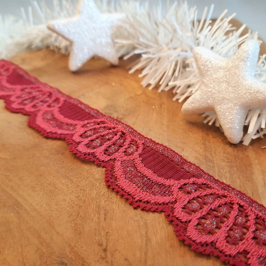 Glitter Highlights | Polyester | Elastisch | Breite 3 cm | 60732