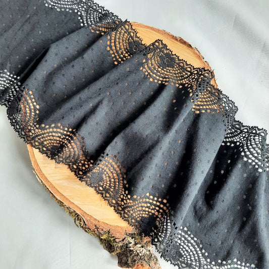 Cotton | Elastic | Width 17 cm | Shadow of Night | 61561