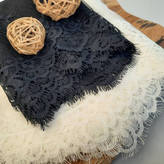 Eyelash Lace | Rigid | Width 38 cm | 78103