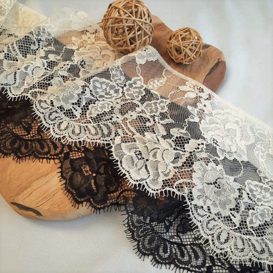 Baumwolle | Wimpernspitze | Unelastisch | Breite 15 cm | 78119