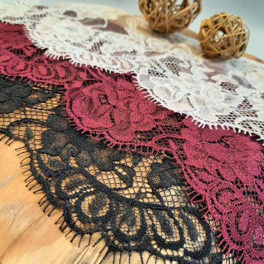 Eyelash Lace | Rigid | Width 15 cm | 78122