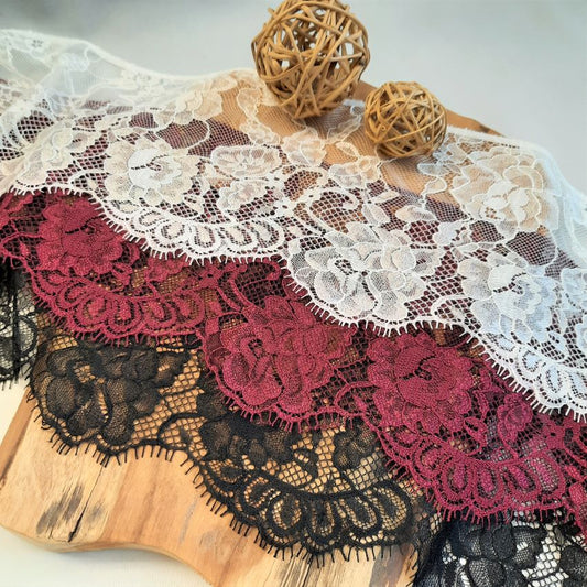 Eyelash Lace | Rigid | Width 15 cm | 78122