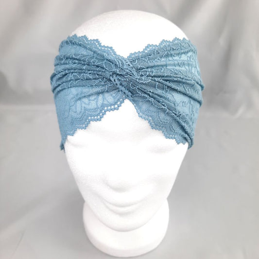 Headband | Flower Doodles | Steel Blue