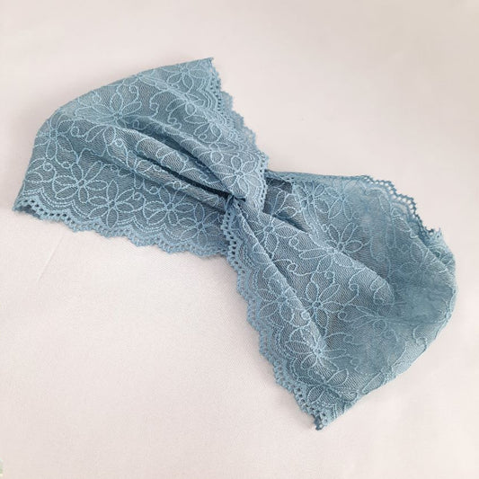 Headband | Flower Doodles | Steel Blue