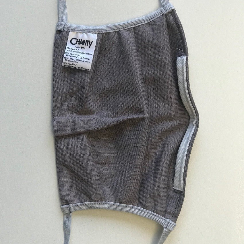 Maske | With Wire | Grey | 2-Layers | Comfy Baumwolle | One Size