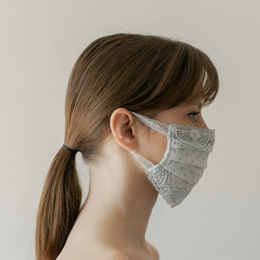 Mask | Dotted Field | Light Blue | 2-Layers | One Size