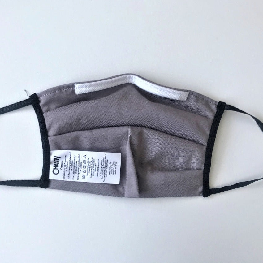 Maske | With Wire | Grey Black | 2-Layers | Comfy Baumwolle | One Size