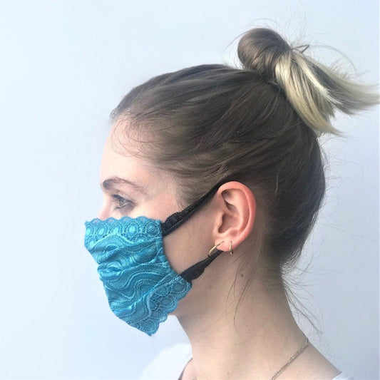 Mask | Waves | Teal | 2-Layers | One Size