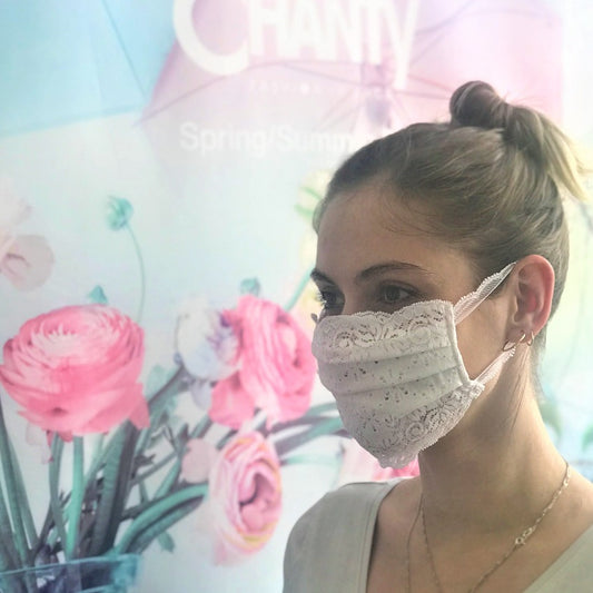 Mask | Flowery Field | White | 2-Layers | One Size