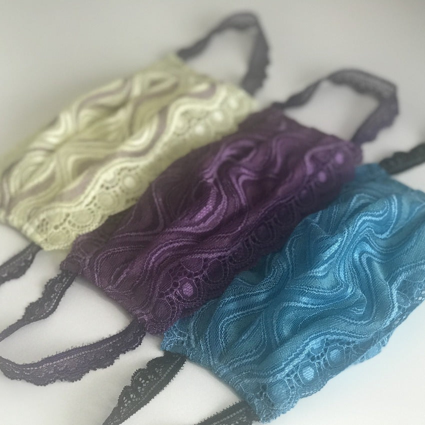 Mask | Waves | Gelb Lila | 2-Layers | One Size