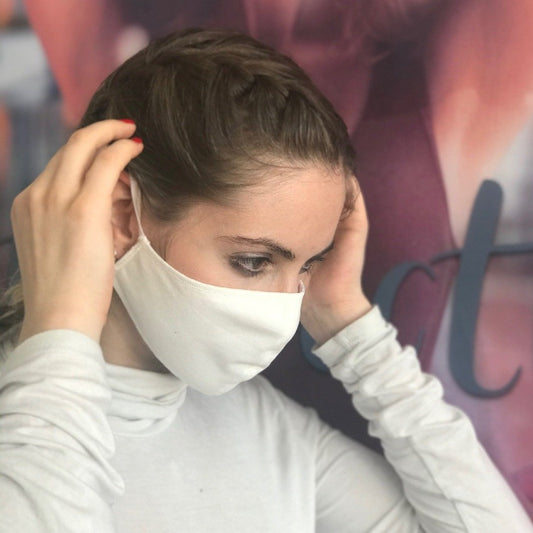 Maske | Oval | Cream | S-M | 2-Layers | Soft Baumwolle