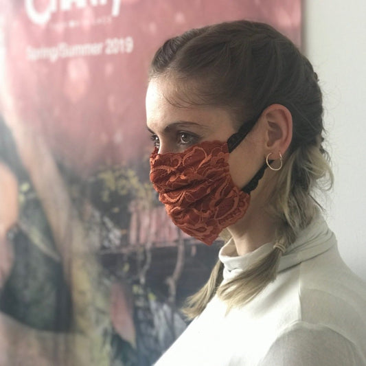 Mask | Tulips | Orange | 2-Layers | One Size