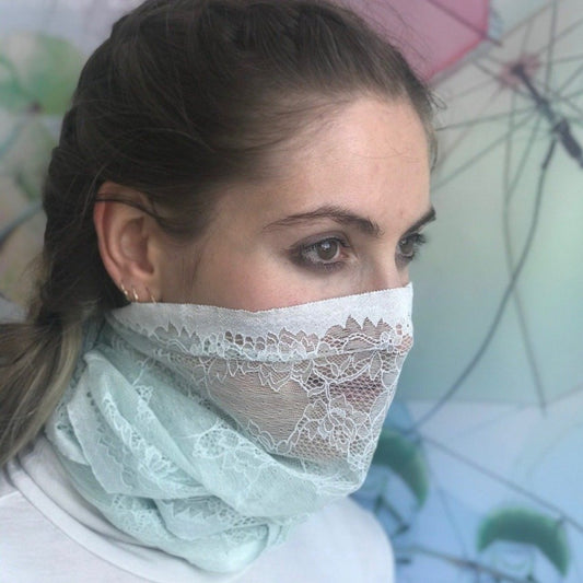 Loop Scarf | Flowing Lines | Mint Drops | One Size