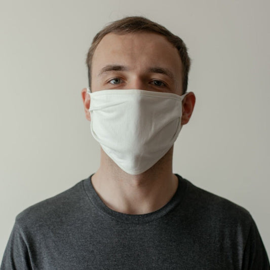 Mask | Wide | White | 1-Layer for Summer | Airy Cotton