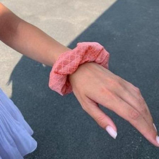 Scrunchie | Checkered | Lachs