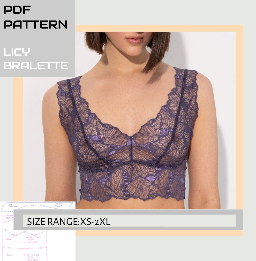 Pattern Box  Bralette Licy – Chanty Lace Shop