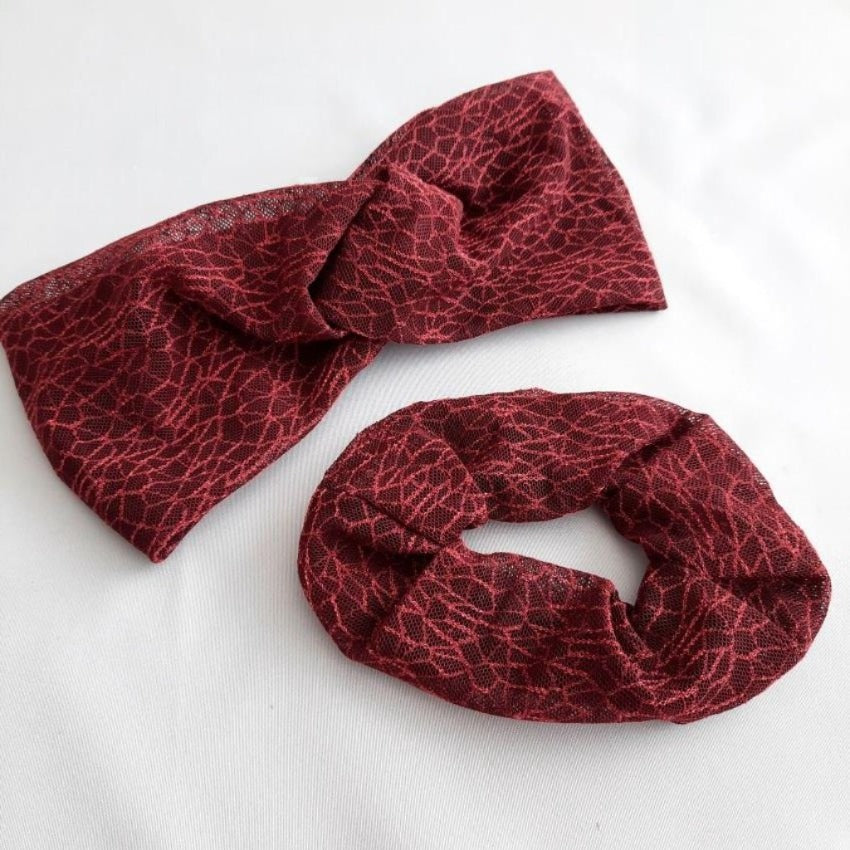 Headband | Dainty Cobwebs | Bordeaux