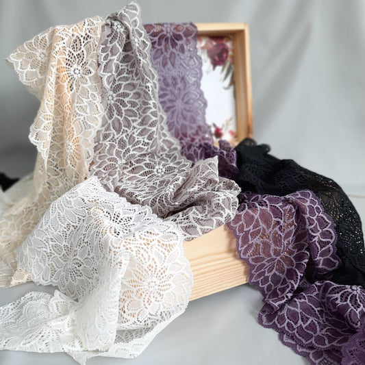 Cotton | Elastic | Width 17 cm | Decor Deluxe | S8058