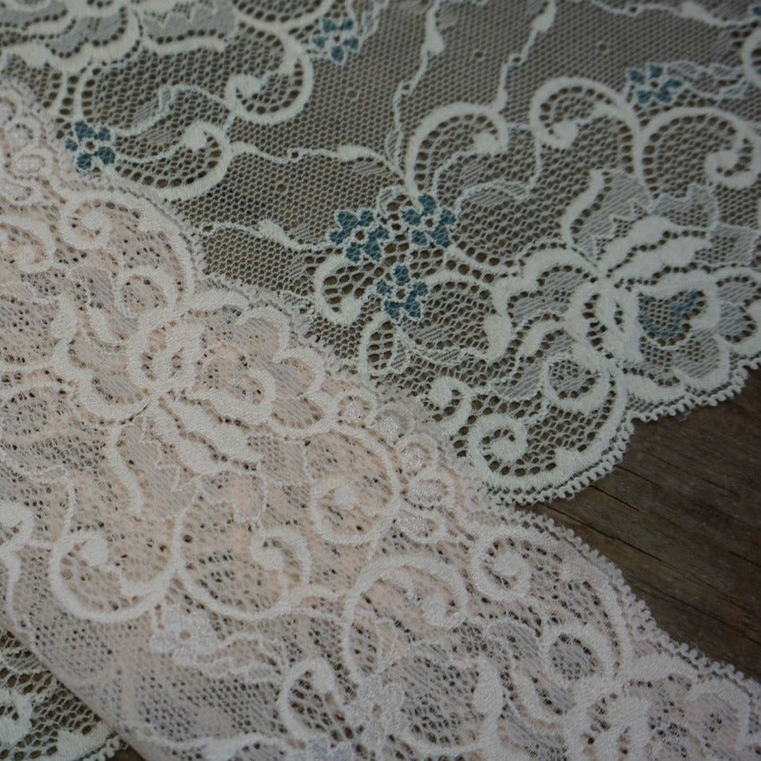 Width 16-18 cm, TYPE : Elastic, Spitze, COLOR : Beige / Haut