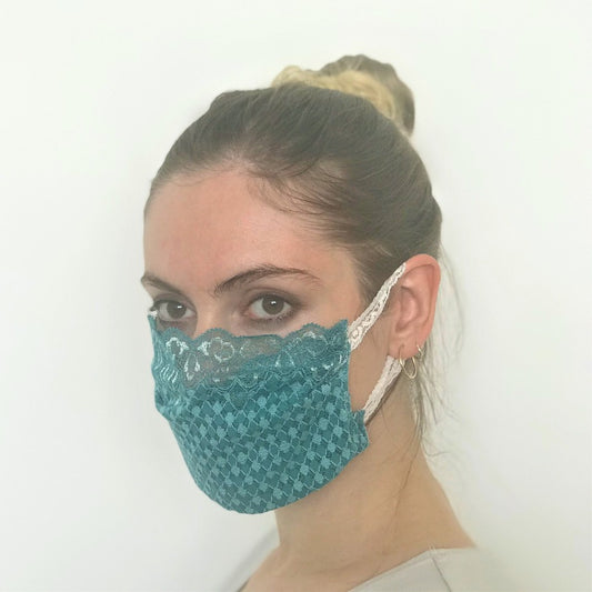 Mask | Checkered Wavy | Opal | 2-Layers | One Size