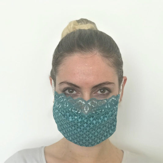 Mask | Checkered Wavy | Opal | 2-Layers | One Size