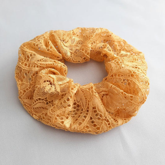 Scrunchie | Entwined Flowers | Ochre
