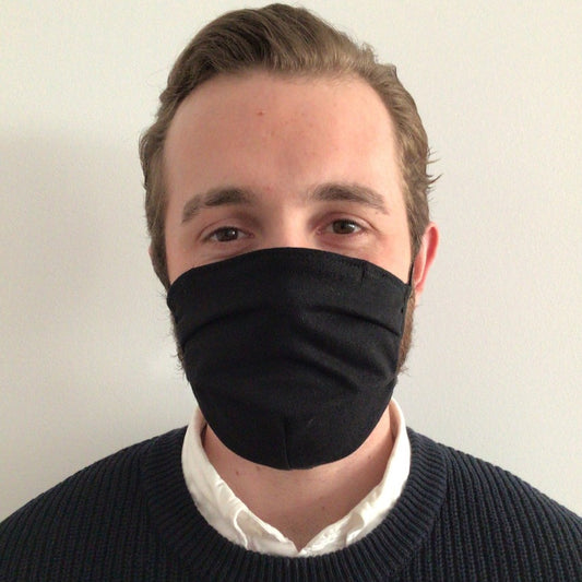 Mask | With Wire | Black | 2-Layers | Comfy Cotton | One Size