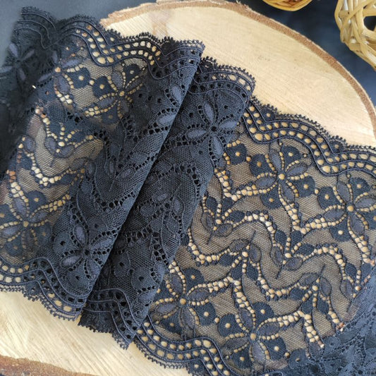 Viscose | Elastic | Width 15 cm | Shadow of Night | 65769