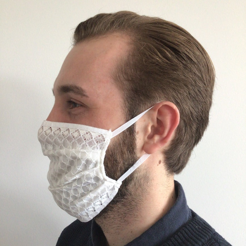 Mask | Checkered | White | 2-Layers | One Size