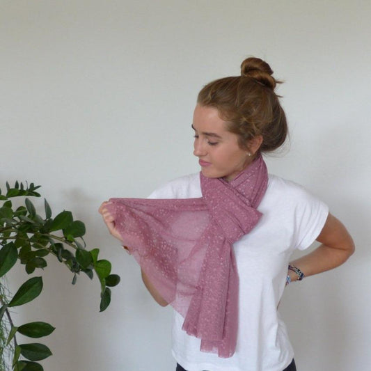 Scarf | Plaited Teardrop Roots  | Mesa Rose | One Size