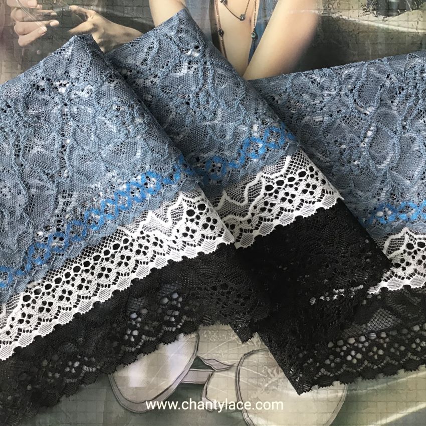 Viscose | Elastic | Width 16 cm | Shadow of Night | 61593