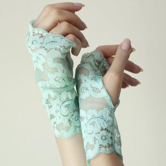 Gloves | Cotton | Sublime Flowers | Atoll | One Size