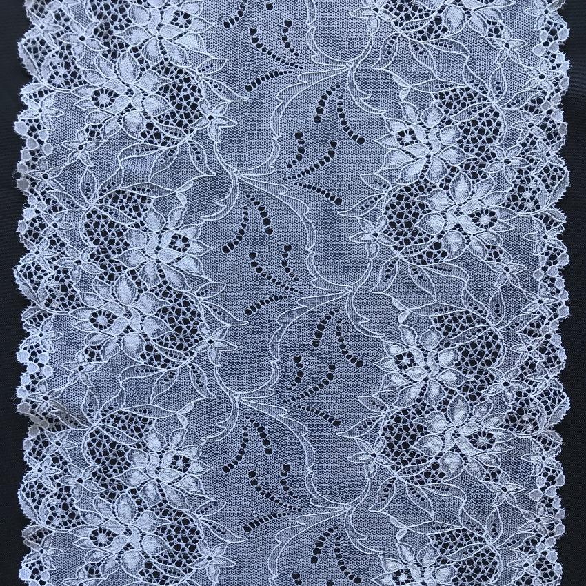 Width 23-25 cm, TYPE : Elastic, Spitze, COLOR : White / Weiß