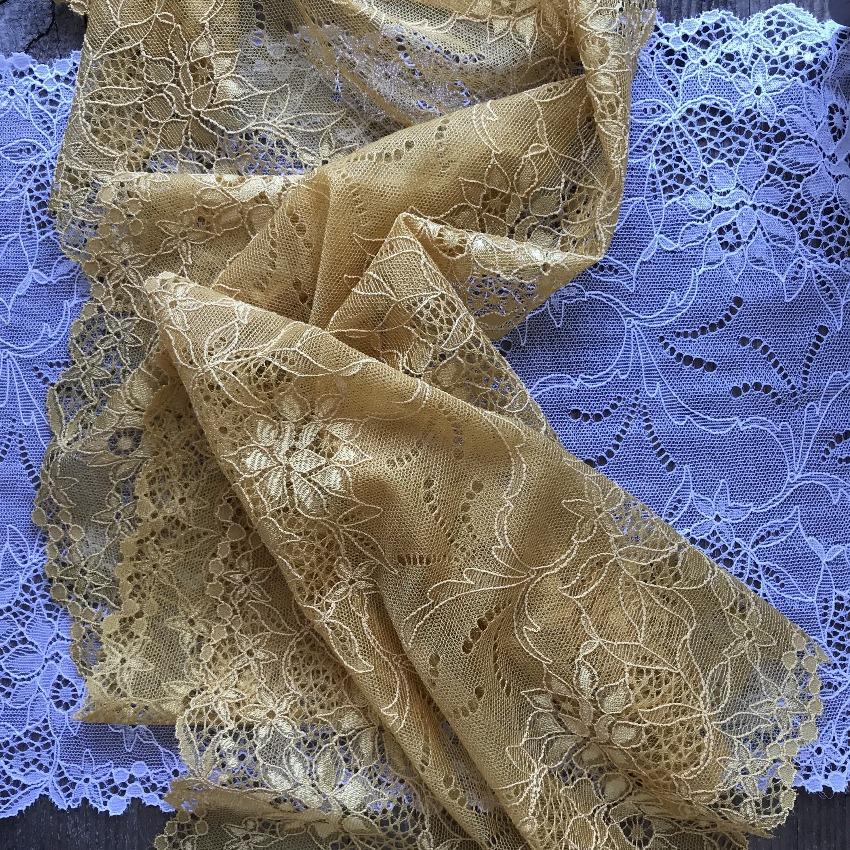 Width 23-25 cm, TYPE : Elastic, Spitze, COLOR : Black / Schwarz