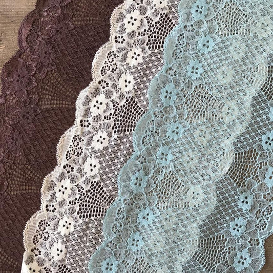 Width 16-18 cm, TYPE : Elastic, Spitze, COLOR : Blue / Blau